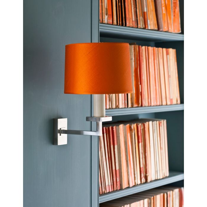 Fixed Library Wall Light Nickel