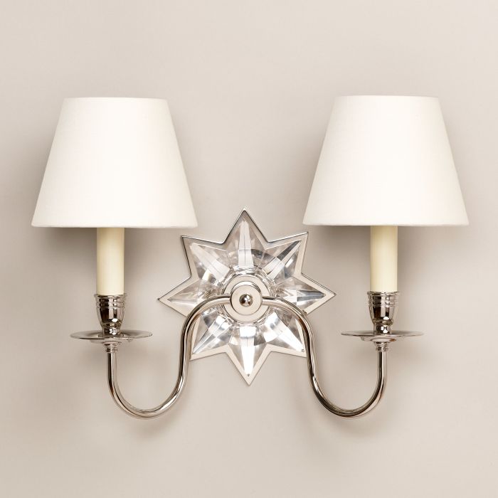 Polaris Star 2-Arm Wall Light Nickel