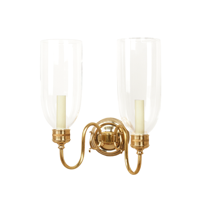 Early Georgian Storm Wall Light Brass