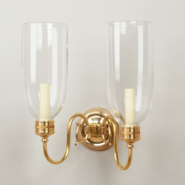 Early Georgian Storm Wall Light Brass