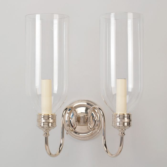 Early Georgian Storm Wall Light Nickel