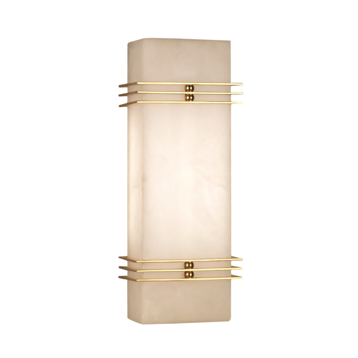 Chichester Alabaster Wall Light Brass