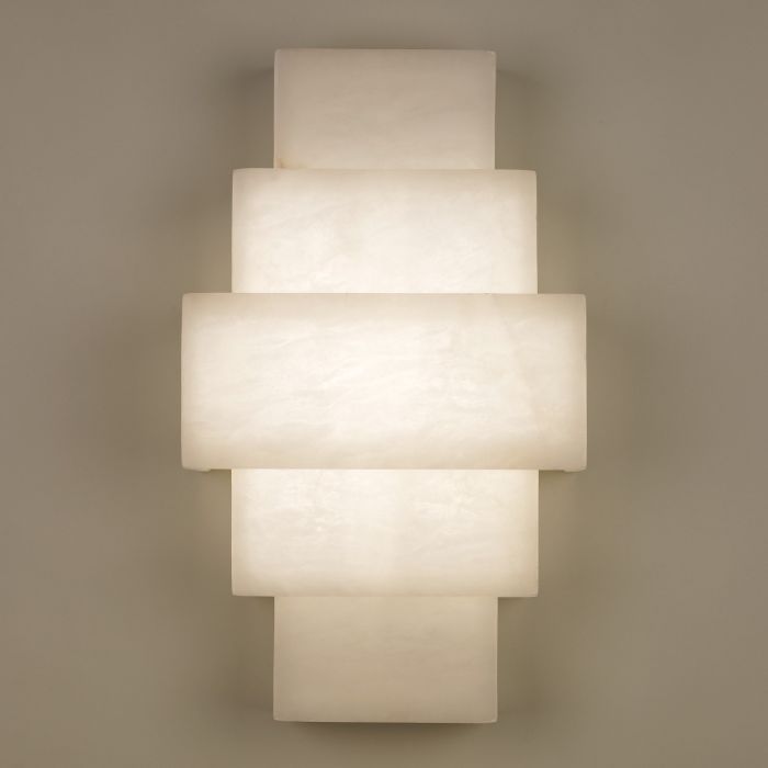 Drummond Alabaster Wall Light Chalk White