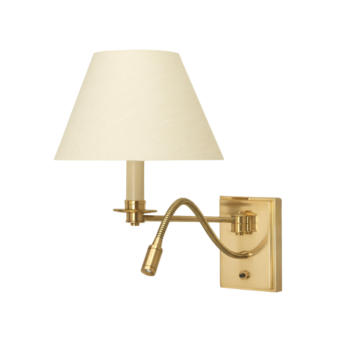 Bordon Swing Arm Reading Wall Light Brass