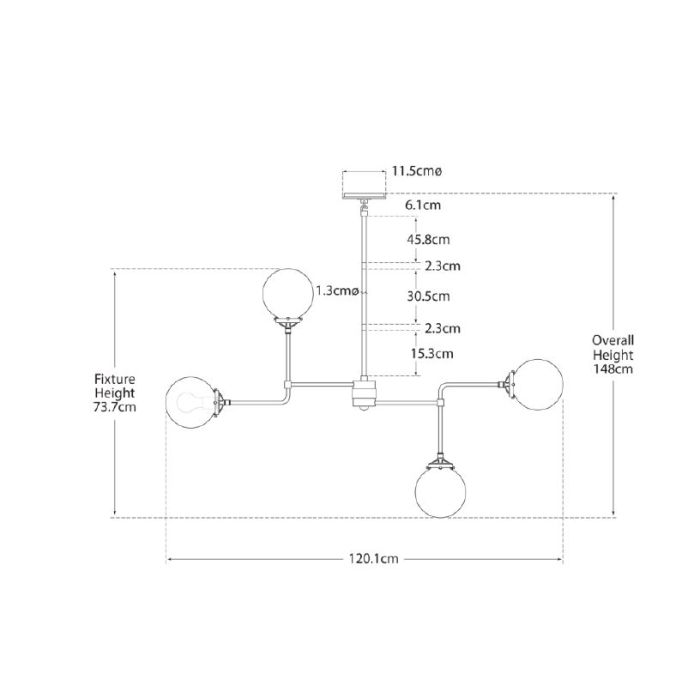 Bistro Chandelier, Polished Nickel