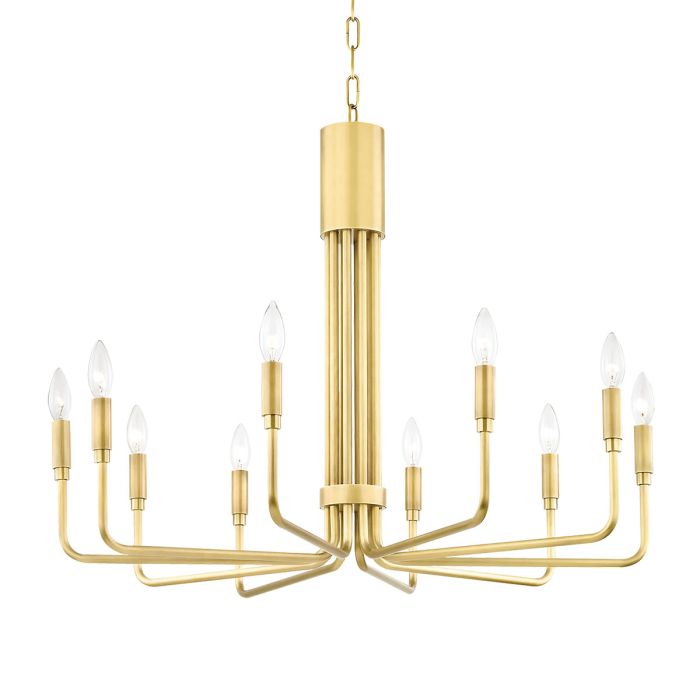 Brigitte Chandelier Aged Brass