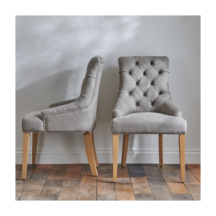Henley Dining Chair, Set of 2 Clara Natural Pale Oak