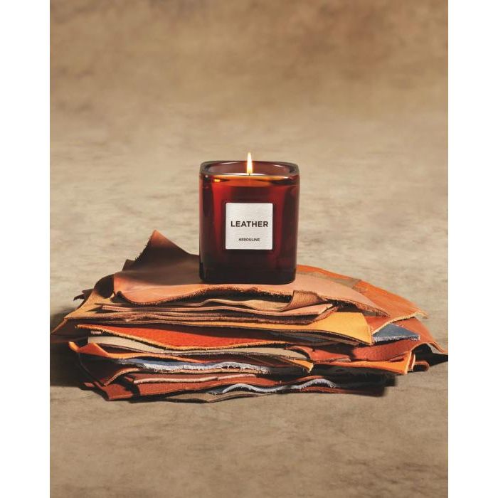 Library Candle Leather
