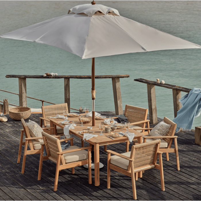 Kew 6 Seater Dining Set with Kew Carver Chairs