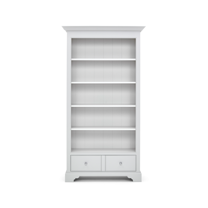 Chichester Full Height Bookcase, Shingle, Shell