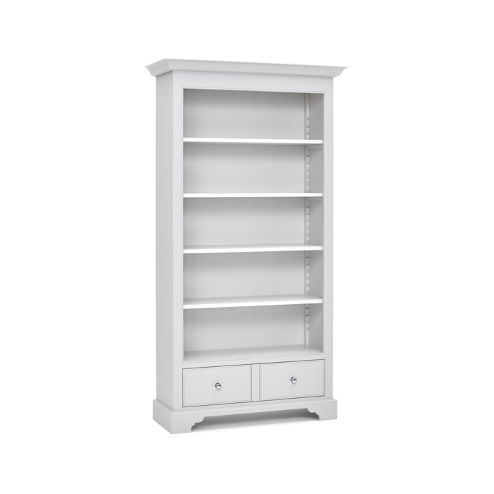 Chichester Full Height Bookcase, Shingle, Shell