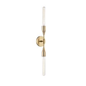 Tara Wall Light, Double Aged Brass