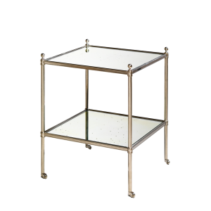 Fitzroy Square Etagere Table Nickel Mirror