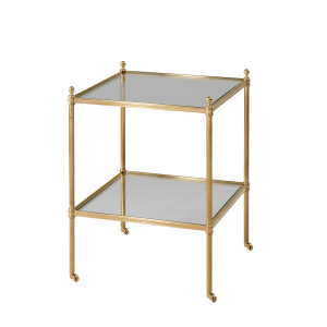 Fitzroy Square Etagere Table Brass Glass