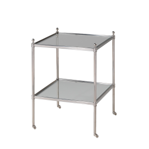 Fitzroy Square Etagere Table Nickel Glass