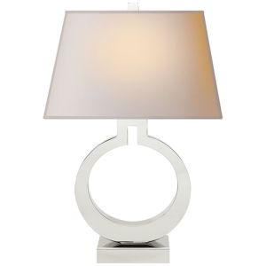 Ring Form Table Lamp Polished Nickel