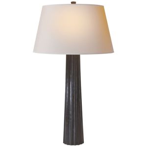 Fluted Spire Table Lamp Aged iron
