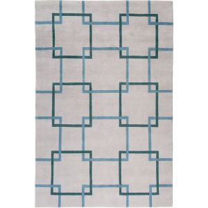 Square Chains Teal The Rug Company