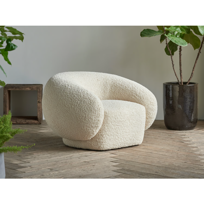 Karma Oversized boucle curved chair