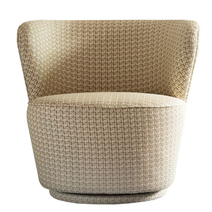 Dorothy Swivel Chair Houndstooth
