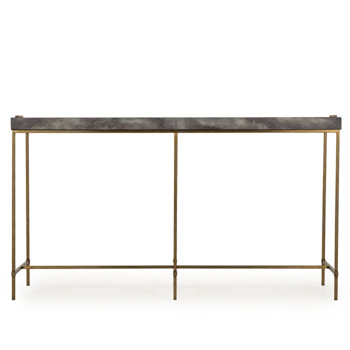 Edith Console Table Charcoal Vintage