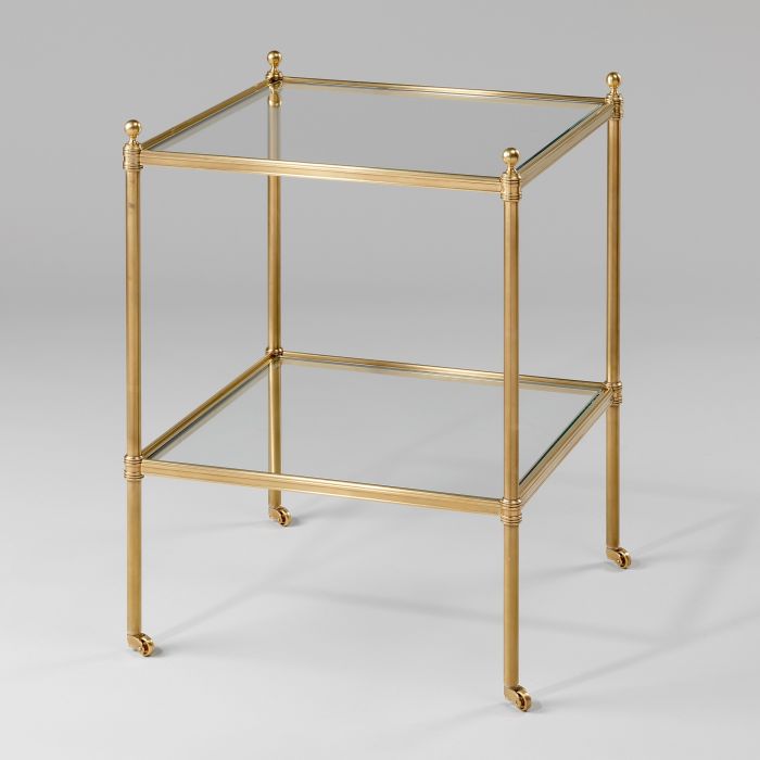 Fitzroy Square Etagere Table Brass Glass