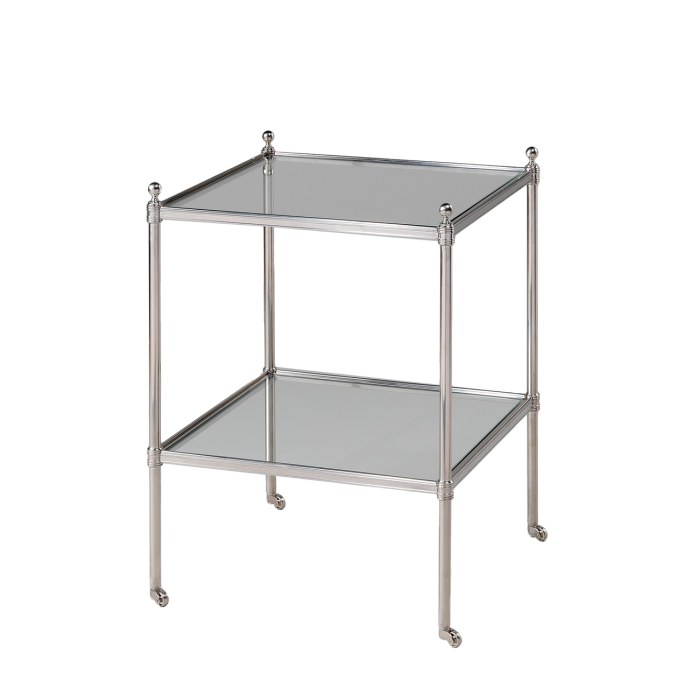 Fitzroy Square Etagere Table Nickel Glass
