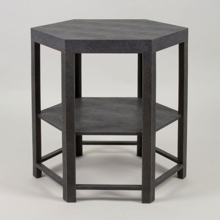 Fairmont Side Table Brown Shagreen