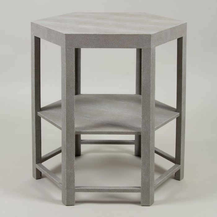Fairmont Side Table Taupe Shagreen