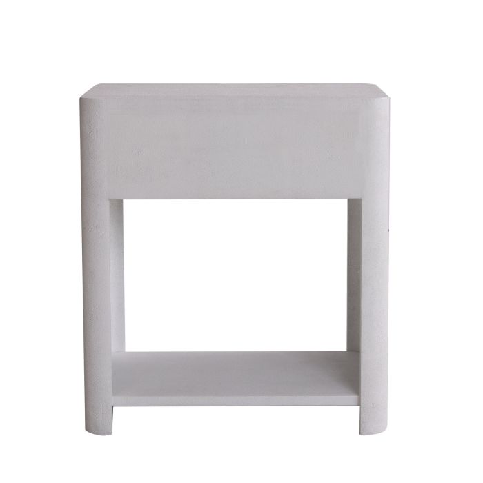 Moby Bedside Table White