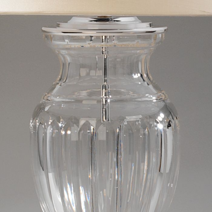 Lilford Glass Urn Table Lamp Nickel