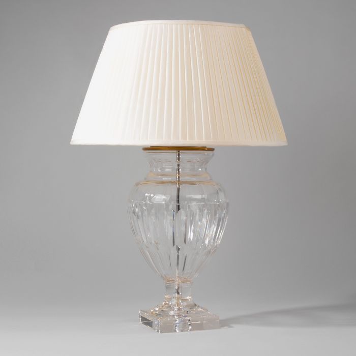 Meldon Glass Urn Table Lamp Brass