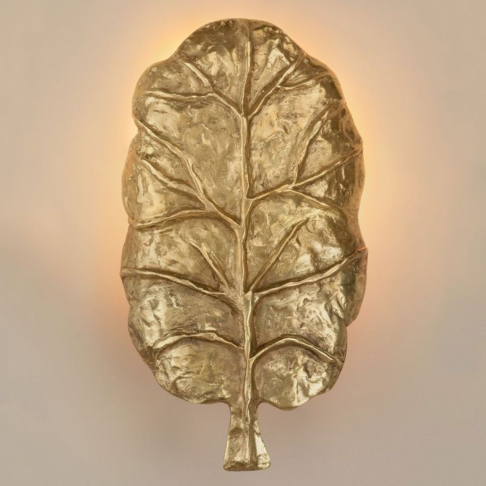 Ashdown Leaf Wall Light Brass