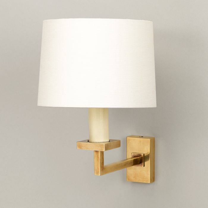 Fixed Library Wall Light Brass