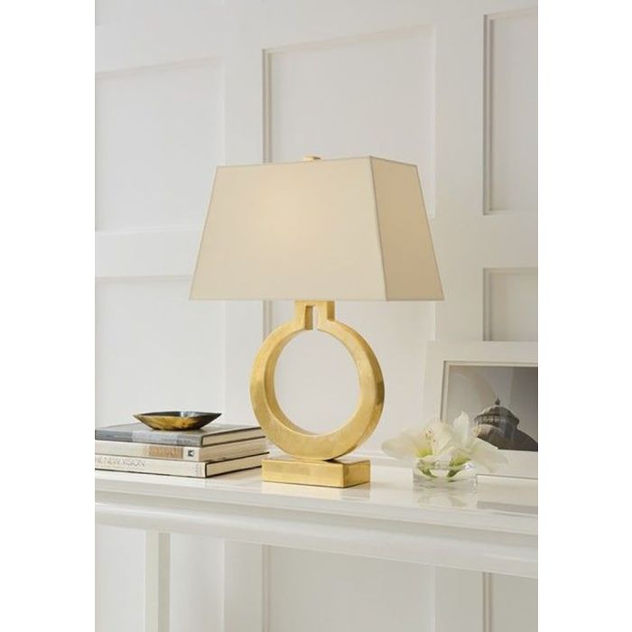 Ring Form Table Lamp Antique-Burnished Brass