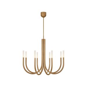 Rousseau Chandelier Antique-Burnished Brass/Crystal