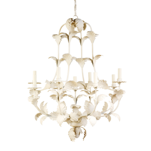 Compiegne Leaf 9-Lights Chandelier Chalk White