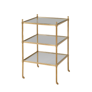 Camden Glass Etagere Brass