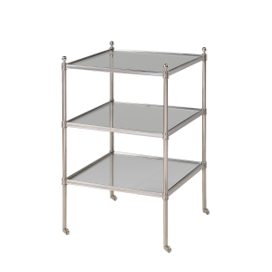Camden Glass Etagere Nickel