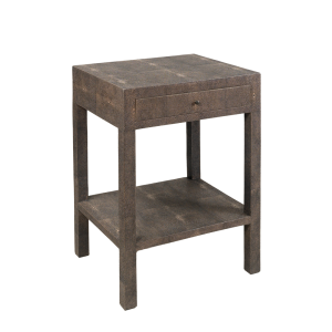 Amberley Bedside Table Brown Shagreen