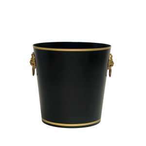 Round Waste Paper Basket Black