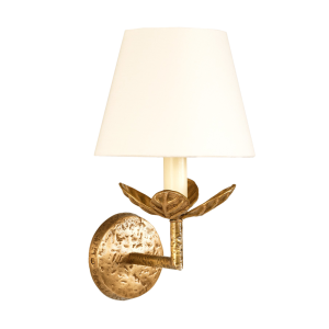 Carrick Leaf Wall Light Brass