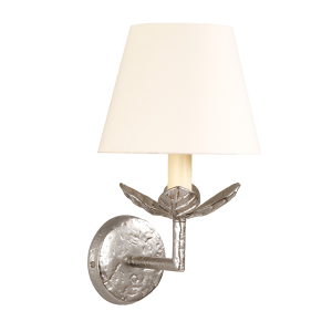 Carrick Leaf Wall Light Nickel