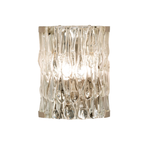 Morillon Glass Wall Light Nickel